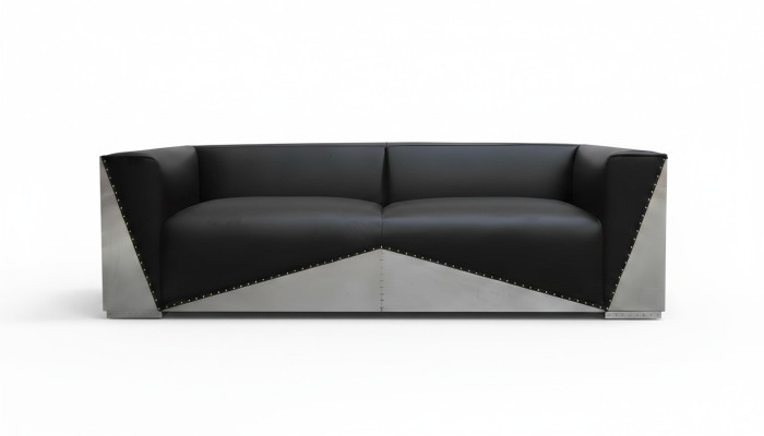 Design Luxus Echtleder Sofa Couch Ledersofa Couchen Polster Möbel Dreisitzer Neu