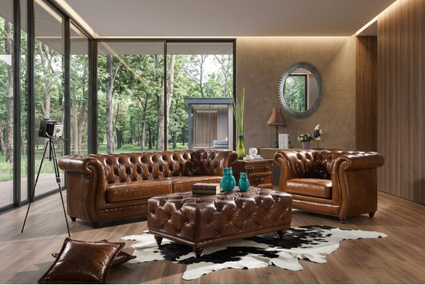 Luxus Möbel Sofagarnitur Couch Sofa Polster 3+1 Sitzer mit Couchtisch Couchen