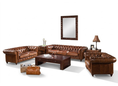 Sofagarnitur 3tlg. Garnitur Set Ledersofa Couch Wohnlandschaft Garnitur Sofa Neu