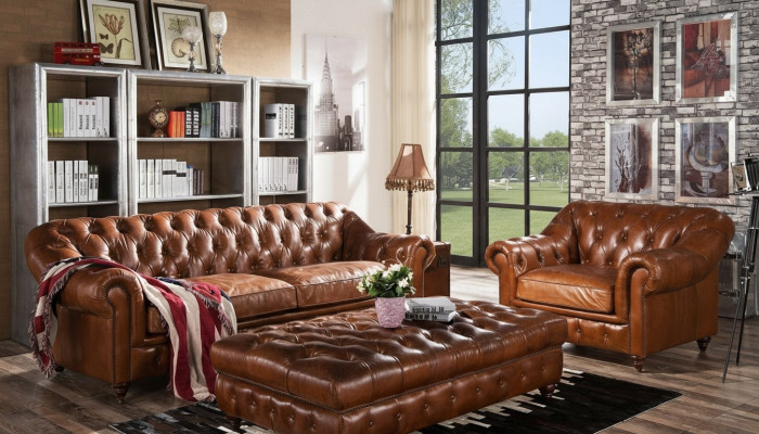 Fußhocker Club Lounge Chesterfield Hocker Textil Ottoman Design Ottomane