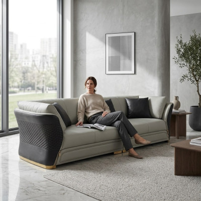 Couch Polster Design Sofa Moderne 4er Sitz Sofas Wohn Zimmer Deko Möbel