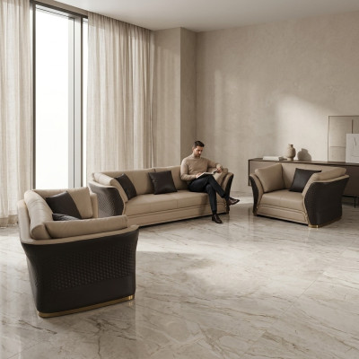 Sessel Design Couch Sofa Relax Lounge Leder Fernseh Luxus Club Polster