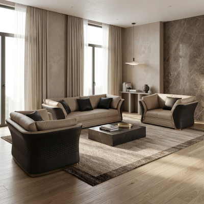 Sessel Design Couch Sofa Relax Lounge Leder Fernseh Luxus Club Polster