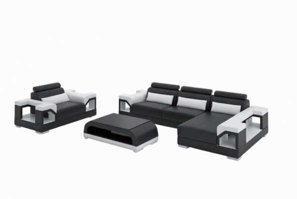 Wohnlandschaft Ecksofa L Form Sessel Set Garnitur Modern Sofa Leder Couch Neu
