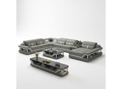 Wohnlandschaft U Form Ecksofa Couchtisch Sideboard Design Wohnlandschaft 3tlg