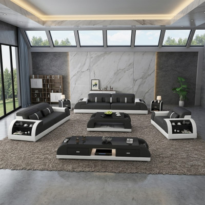 Sofagarnitur 3 2 1 Sitzer Set Sofa Polster Couch Leder Relax Wohnzimmerset Neu