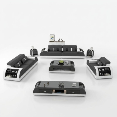 Sofagarnitur 3 2 1 Sitzer Set Sofa Polster Couch Leder Relax Wohnzimmerset Neu