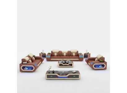 Sofagarnitur Set 3+2+1 Sitzer Couchtisch Sideboard Garnitur Design Moderne 5tlg.