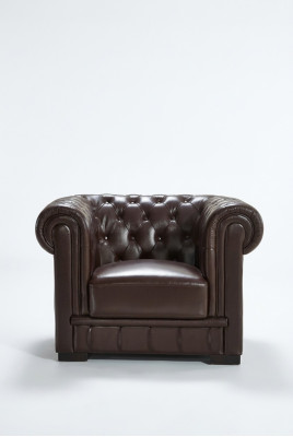 Chesterfield Sessel Fernseh Couch 1 Sitzer Sofa Leder Couchen Polster