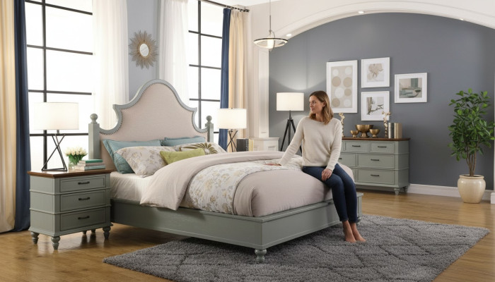 Design Luxus Schlafzimmer Set Bett 2x Nachttische Kommode Garnitur Betten Hotel