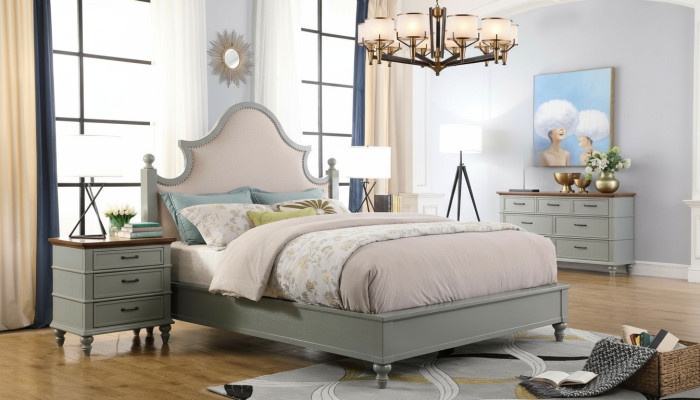 Design Luxus Schlafzimmer Set Bett 2x Nachttische Kommode Garnitur Betten Hotel