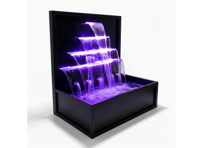 Wasserfall Pool Anlage Brunnen Edelstahl Dekoration Wasserspiele Schwimmbecken
