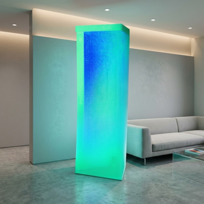 Wasser Säule 60x200cm Wasserwand Säulen Wand Trennwand Led