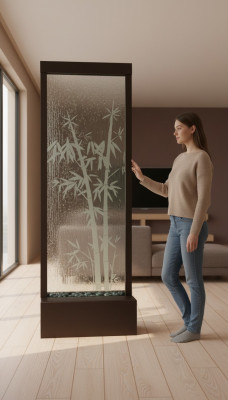 Wände Wasser Wandpaneel LED Wasserwand Wasser Blasen Wand