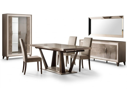 Luxus Möbel Esstisch Tisch Esszimmer Wohnzimmer Holz Edelstahl Design Tische Neu