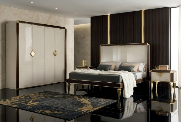 Bett 2x Nachttisch 3tlg. Schlafzimmer Betten Luxus 180x200 Zimmer arredoclassic