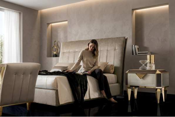 Designer Polsterbett Bett Betten Lederbett Doppelbett Ehebett Designerbett NEU