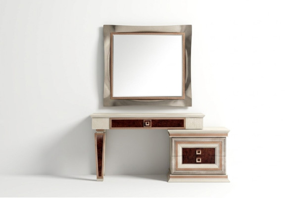 Klassischer Wandspiegel Holzrahmen Spiegel Möbel Barock Rokoko Glas Rahmen Wand