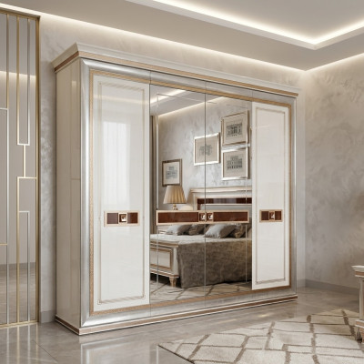 Klassische Holz Schränke Garderoben Schlafzimmer Kleider Schrank Barock Rokoko