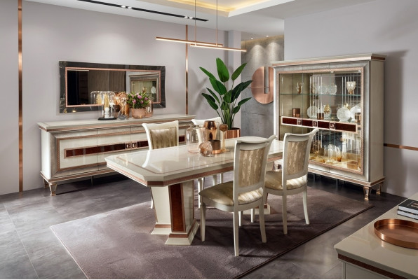Esstisch Esszimmer Set Essgruppe Möbel Tisch 5tlg Stuhl 4x Stühle arredoclassic