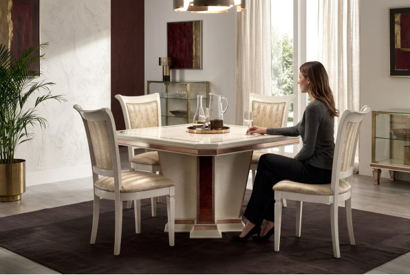 Barock Esstisch Tisch Holz Gruppe Esszimmer Wohnzimmer Garnitur Design Tische