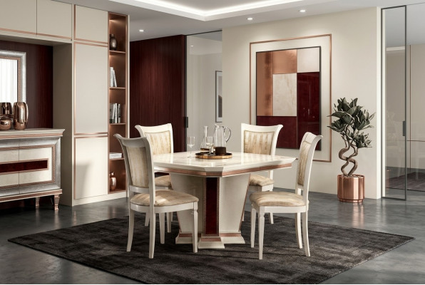Barock Esstisch Tisch Holz Gruppe Esszimmer Wohnzimmer Garnitur Design Tische