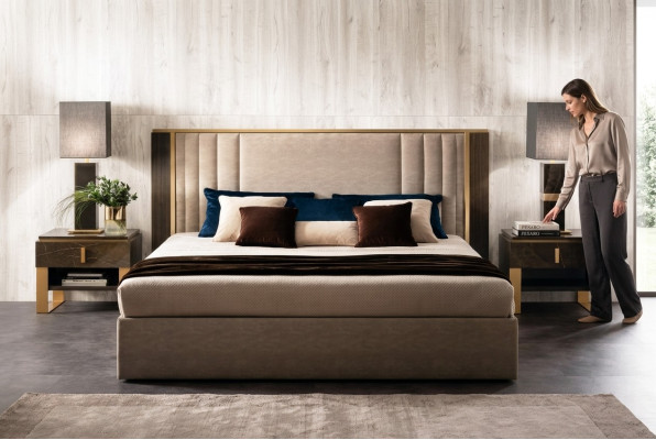Bett 2x Nachttisch Design Schlafzimmer 3tlg. Klassischer Luxus Betten Set Möbel