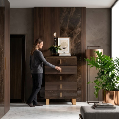 Kommode Sideboard Kommoden Sideboards 5 Schubladen Hochschrank Schrank Holz Neu