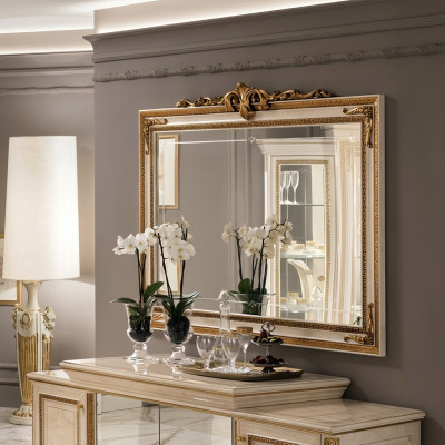 Wandspiegel Holz Rahmen Goldener Spiegel Hängespiegel Wandspiegel Wohnzimmer Neu