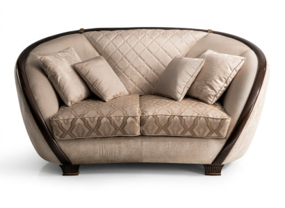 Wohnzimmer Stoff Couch Sofa 2 Sitzer Designer Couchen Couch Beige Textil Polster