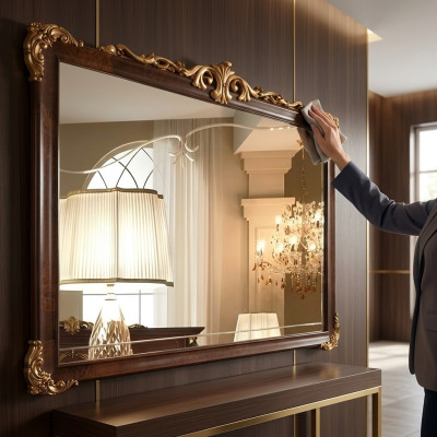 Wandspiegel Holzrahmen Spiegel Rahmen Design Barock Rokoko Wohnzimmer Möbel Neu