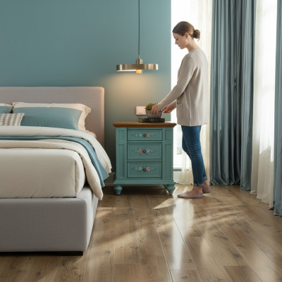 Klassische Nachttische aus echtem Holz Schlafzimmer Konsolentisch Beistelltische