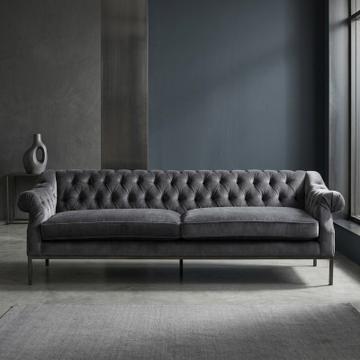 Chesterfield Sofa Couch Polster Stoff Deko Leder Couchen Polster Garnitur