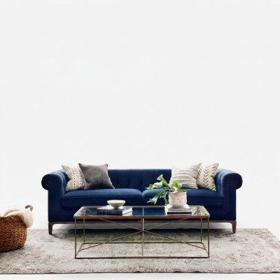 Chesterfield Sofa Couch Polster Leder Stoff Couchen Polster Garnitur 4 Sitzers