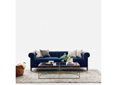Chesterfield Sofa Couch Polster Leder Stoff Couchen Polster Garnitur 4 Sitzers