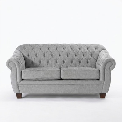 Chesterfield Sofa Couch Polster Stoff Leder Couchen  Polster Garnitur 2 Sitzer