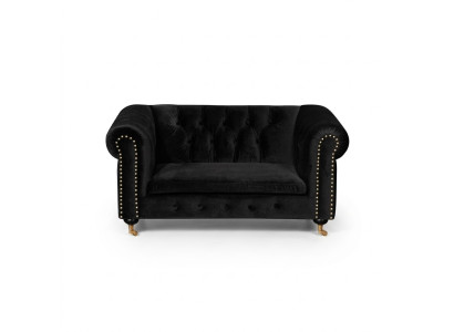Chesterfield 2 Sitzers Klassische Luxus Barock Rokoko Sofa Textil Leder Couch