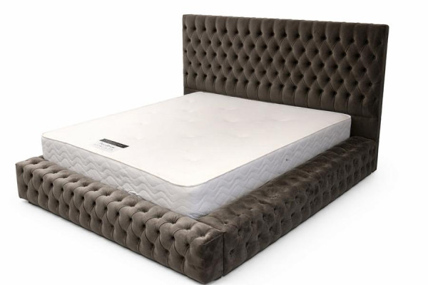 Chesterfield Textil Bett Schlafzimmer Betten Doppel Polster 140/160/180/200 cm
