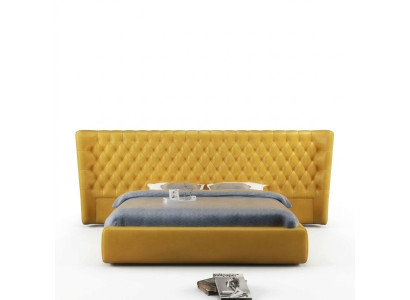 XXL Big Wand Paneel Bett Chesterfield Hotel Luxus Design Betten 200x200cm Neu
