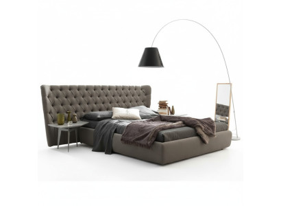 Großes Chesterfield Luxus Doppelbett Designer Schlafzimmer Möbel