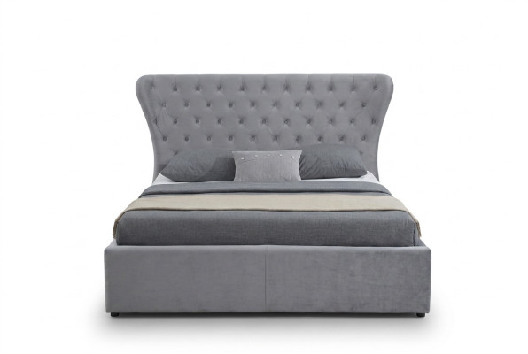 Graues Chesterfield Doppelbett Luxus Betten Designer Schlafzimmer Bett