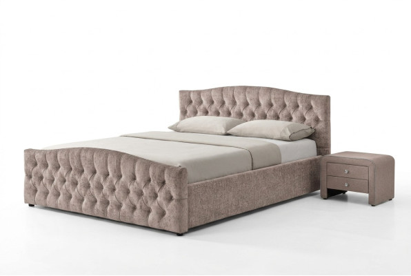 Gepolstertes Designer Bett Textil Leder Polster Betten 180x200cm Schlafzimmer