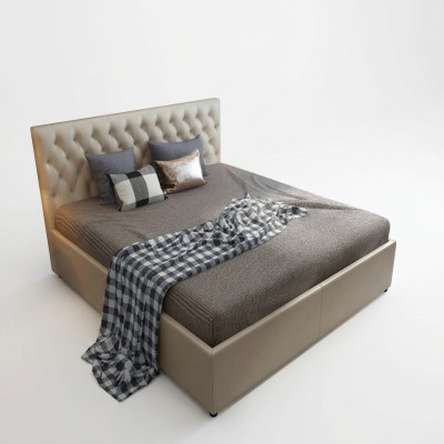 Chesterfield Designer Bett Schlafzimmer Kunstleder Polster 140/160/180/200 cm