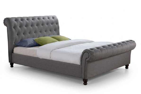 Klassisches Design Bett Polster Textil 140x200cm Betten  jvmoebel ® Chesterfield