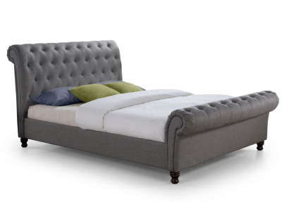 Klassisches Design Bett Polster Textil 140x200cm Betten  jvmoebel ® Chesterfield