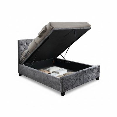 Chesterfield Designer Bett Schlafzimmer Textil Leder Polster 140/160/180/200 cm