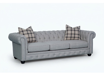 Chesterfield 3 Sitzer Sofa Stoffsofa Couch Polster Sitz Garnitur 3er Sofas Neu