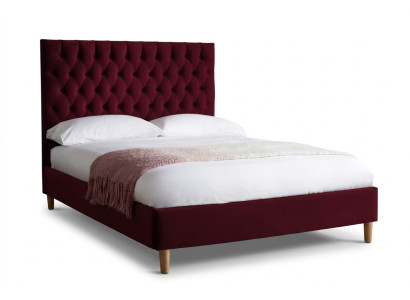 Rotes Chesterfield Bett Polsterbett Doppelbett Betten Big XXL Designer Luxus Bett 