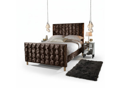 Chesterfield Bett Polsterbett Doppelbett Betten Big XXL Designer Luxus Bett Samt