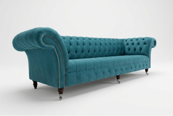 Chesterfield Couch xxl big sofa couchen samt leder textil polster sofas 4 sitzer